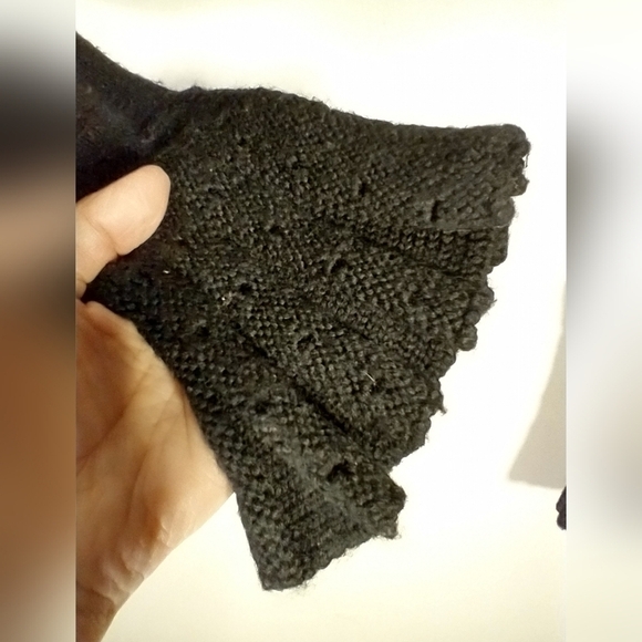 90's Y2K Luciano Dante Vintage Retro Bell Sleeve Cardigan Black Fairy Grunge M - Picture 10 of 10